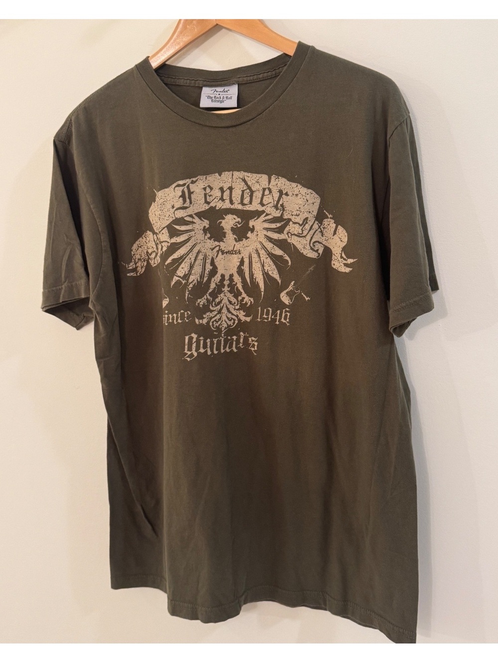 Fender The Rock & Roll Lifestyle Graphic T-Shirt Olive Green